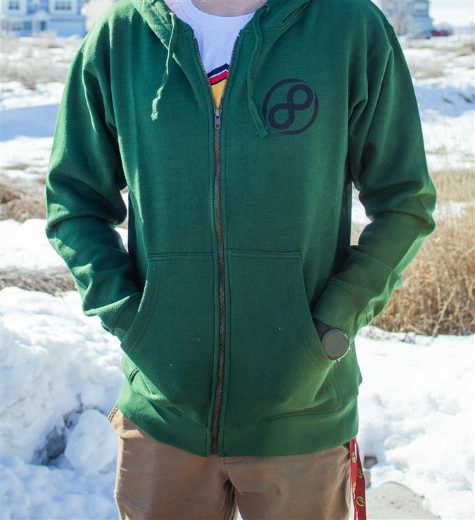 Infinite Discs Zipper Hoodie - Circle Logo