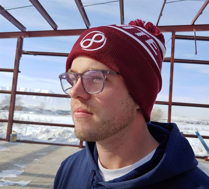 Infinite Discs Pom Beanie