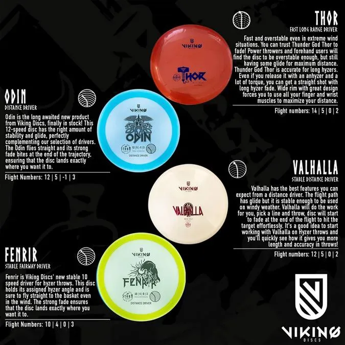 Viking Discs Hobby Tournament Set - 8 Discs